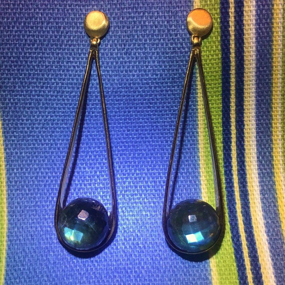 Elegant Blue Drop Earrings